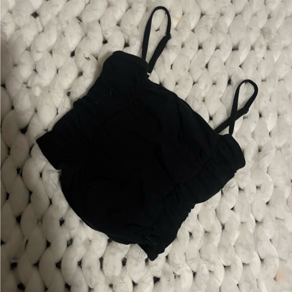 Hollister Black Camisole with Ruched Detail